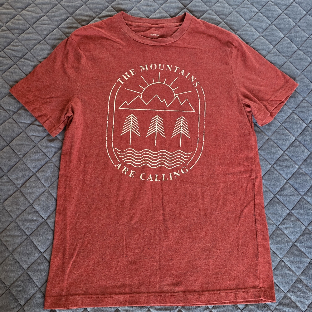 Mens Sonoma Red Graphic T-Shirt Sz Med
